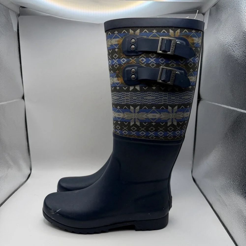UGG AUSTRALIA 3460 Women's US 8‎ Sabene Blue Rubber Boots